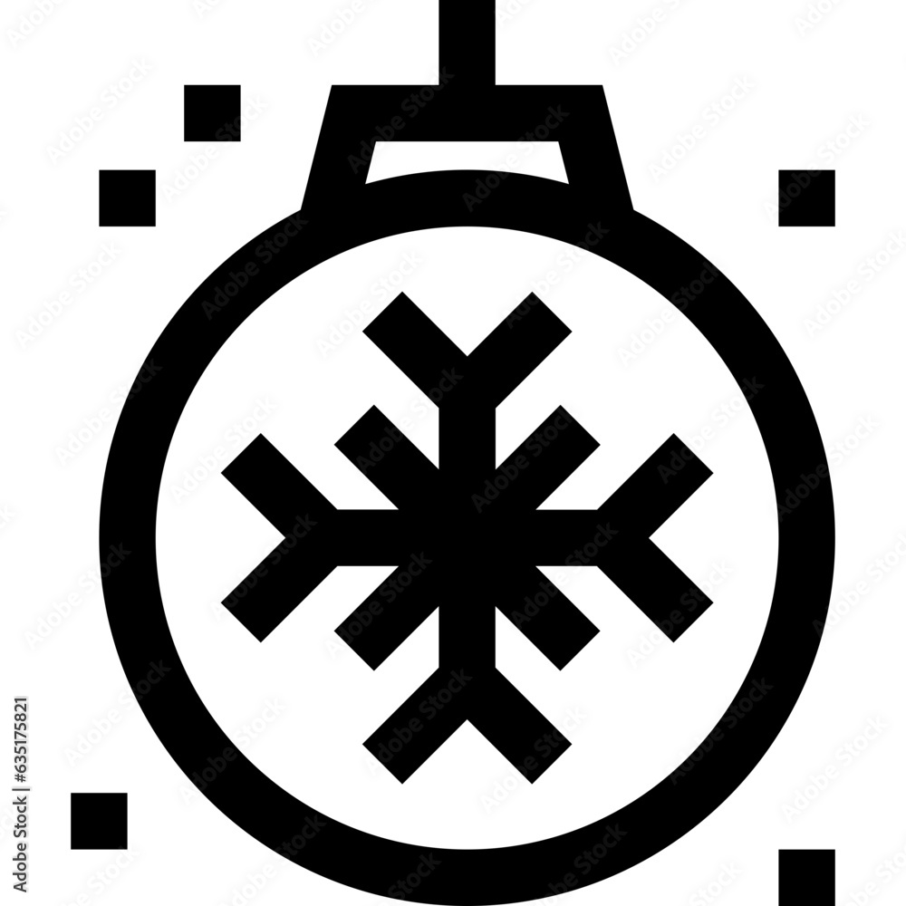 christmas ball line icon illustration christmas ball line icon illustration
