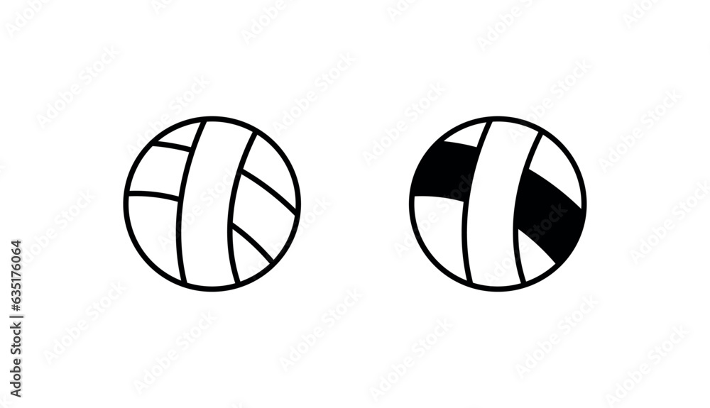 Volley Ball icon design with white background stock illustration