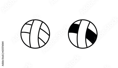 Volley Ball icon design with white background stock illustration