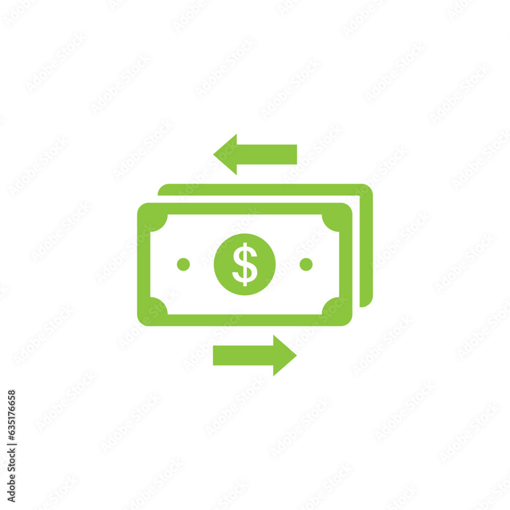 Illustration of Money Transfer Icon Design Illustration of Money Transfer Icon Design