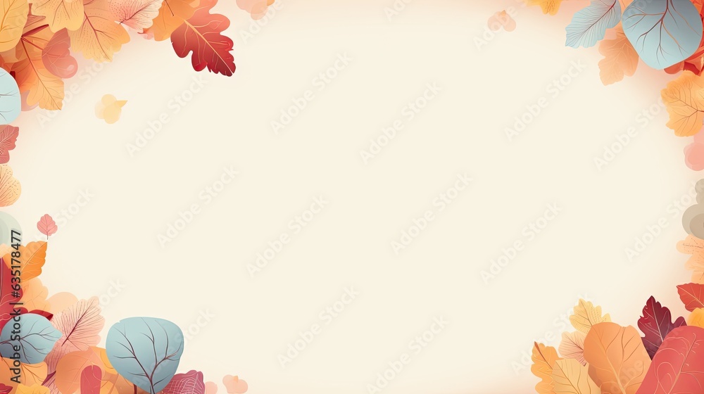 autumn decoration copy space background. top view