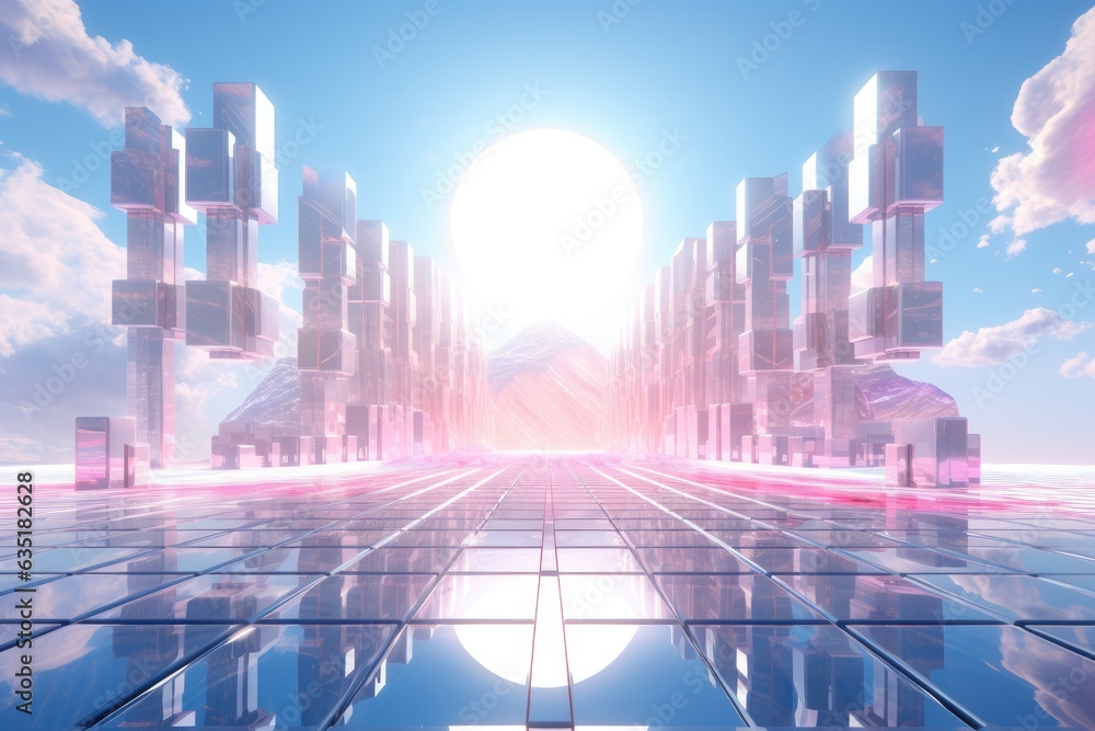 Futuristic city of the future, background, fantasy, future