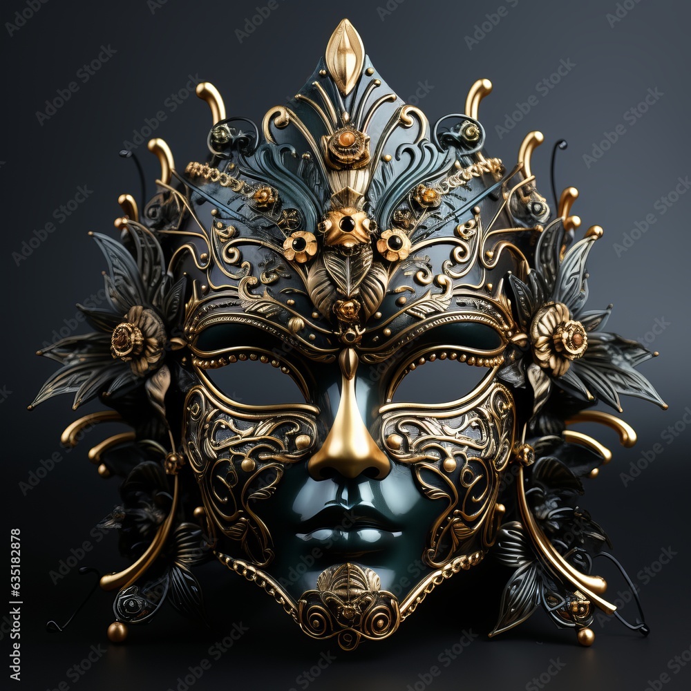 Gothic carnival mask with bright elements. Decor to hide the face, the mystery of what is happening, incognito guests. Concept: Masquerade party celebration. Gothic carnival mask with bright elements. Decor to hide the face, the mystery of what is happening, incognito guests. Concept: Masquerade party celebration.