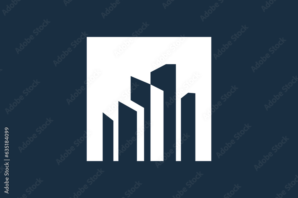 Building logo design with unique style creative concept Premium Vector Building logo design with unique style creative concept Premium Vector