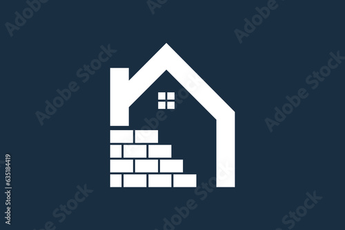 Repair house logo vector with unique concept Premium Vector