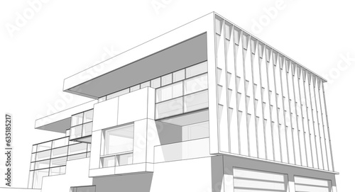 sketch of building