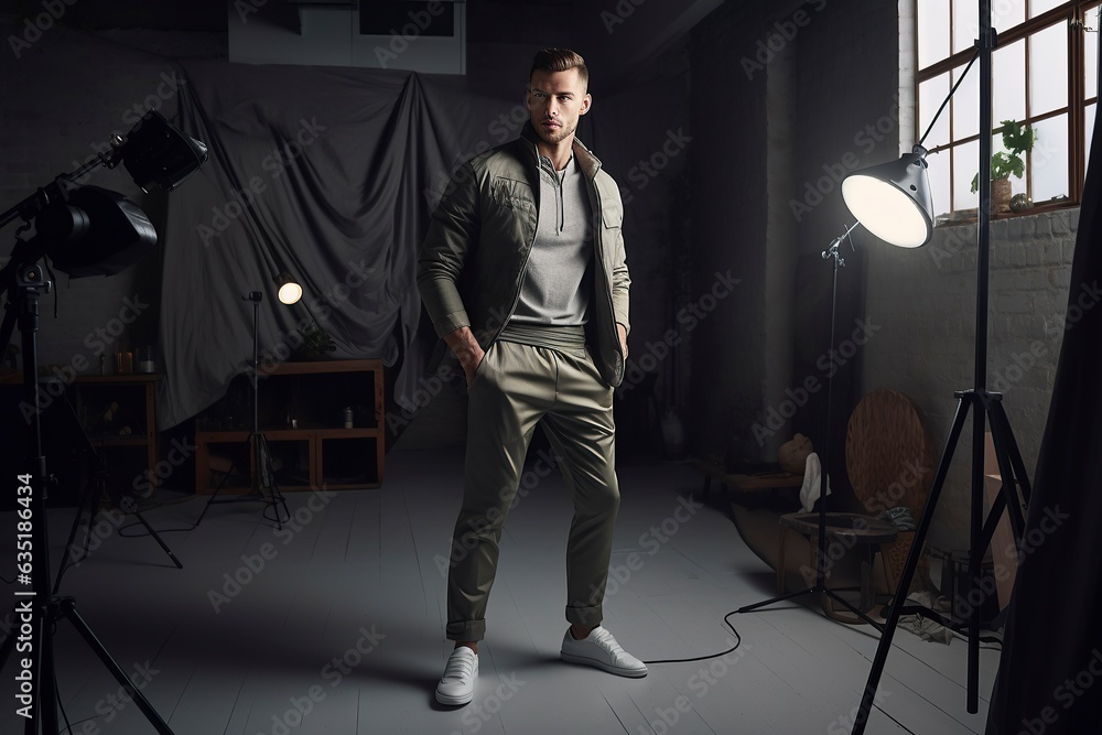 Man Fasion Model AI Generative image Man Fasion Model AI Generative image