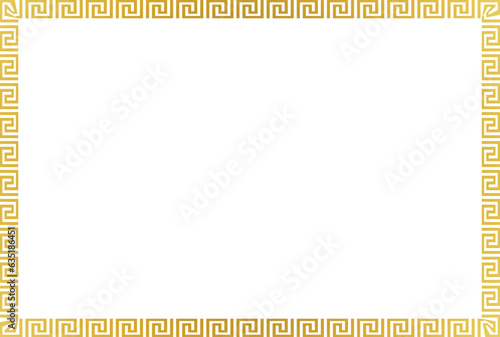 Rectangle Frame Greek key pattern Greek meander pattern ornamental borders seamless meander pattern Luxury decorative golden frame gold picture frame golden frame ornamental borders decoration 