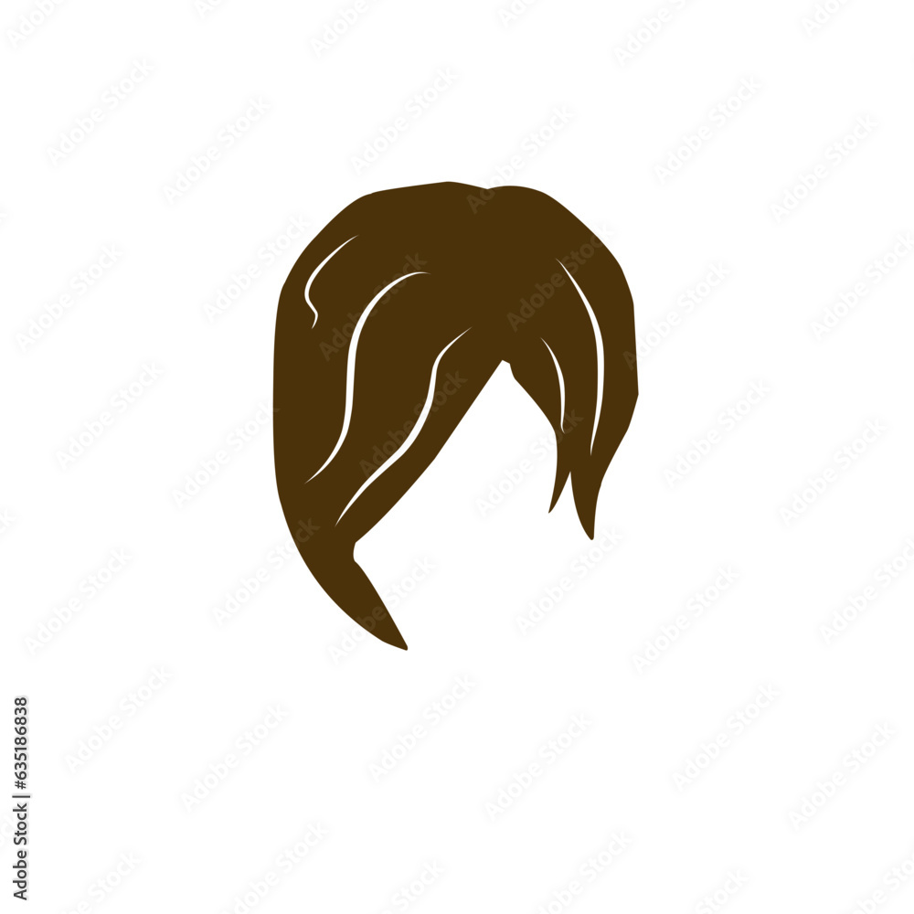 Beautiful hairstyle Brown Hair of woman Beautiful hairstyle Brown Hair of woman