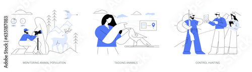 Wildlife biologist abstract concept vector illustrations.