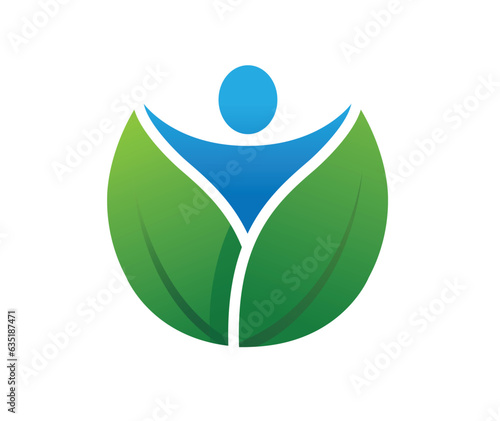 Abstract Body Part and leaves nature life symbol stock stock illustration
