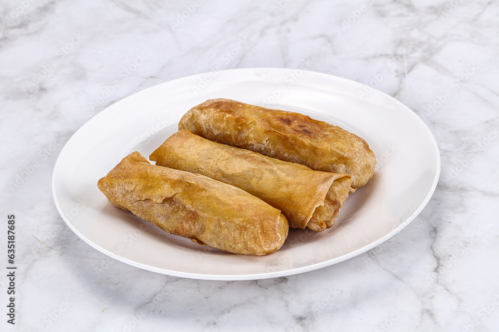 Traditional crispy fried stuffed springroll Traditional crispy fried stuffed springroll