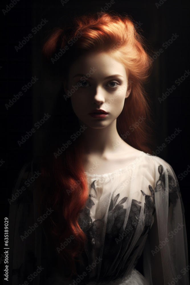 Portrait of a woman with red hair Portrait of a woman with red hair