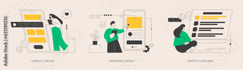 Web designer services abstract concept vector illustrations.