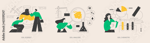 Natural resource study abstract concept vector illustrations.