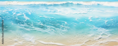Beach sand with blue water