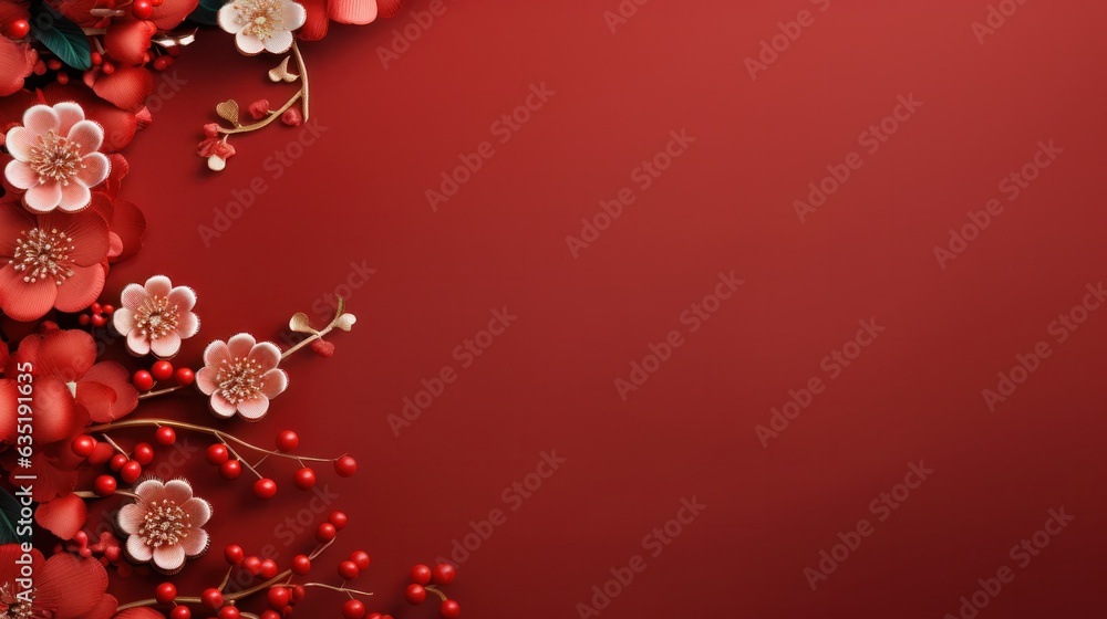 Chinese holiday background with flowers Chinese holiday background with flowers