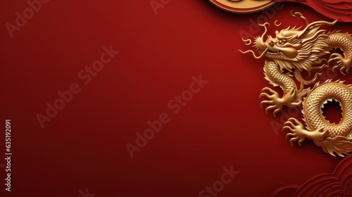 Chinese background with dragon