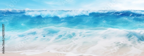 Beach sand with blue water © olegganko