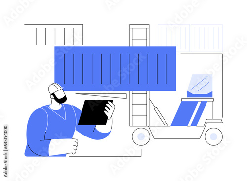 Cargo transfer abstract concept vector illustration.