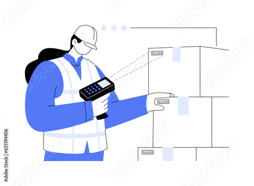 Barcode reader abstract concept vector illustration.