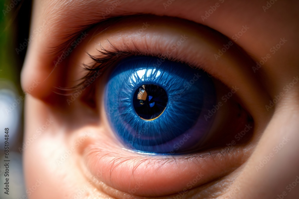 A Close Up Of A Child'S Blue Eye A Close Up Of A Child'S Blue Eye