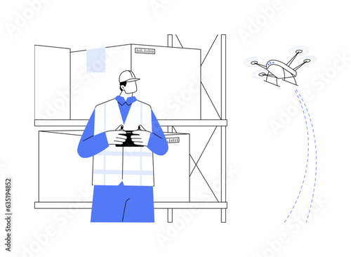 Drone abstract concept vector illustration.