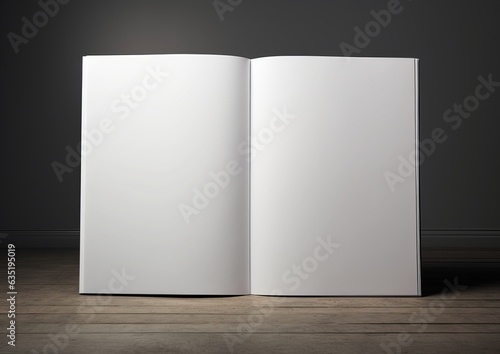 white book on surface in style of minimalism