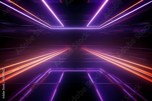 neon abstract stage lighting