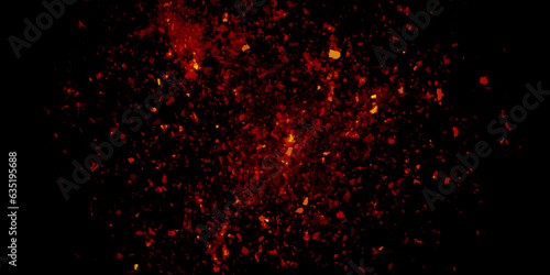 Abstract View from plasma fire hell. red wallpaper, the universe is filled with nebulae and galaxies. Panoramic shot, wide format. abstract sky background. copy spase.