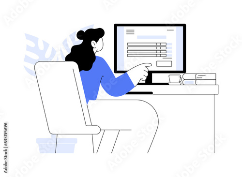 Invoice abstract concept vector illustration.