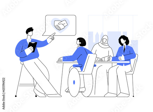 Diversity training abstract concept vector illustration.