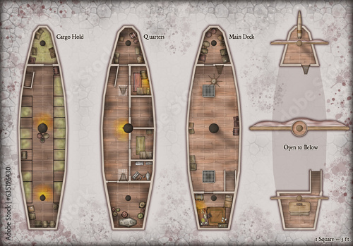 Canvastavla Fantasy illustration of a map for TTRPG, RPG, games, video games, books, or similarly based fantasy publications