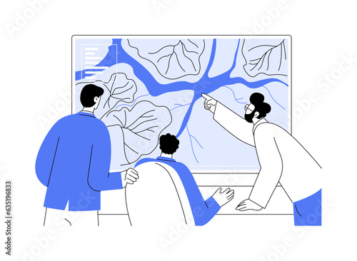 Remote sensing abstract concept vector illustration.