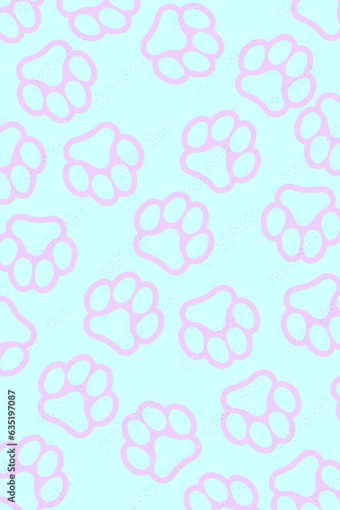Cat footprints background image Cat footprints background image
