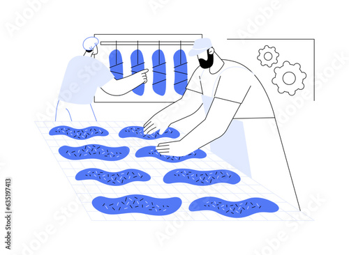 Jerky marinade abstract concept vector illustration.