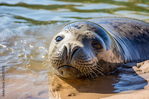 Hawaiian Monk Seal. Listed as endangered in IUCN Red List. © serperm73