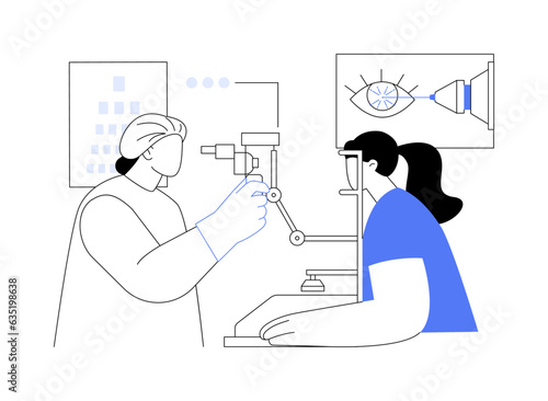 Laser vision correction surgery abstract concept vector illustration.