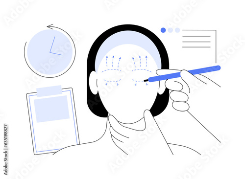 Eyelid lift abstract concept vector illustration.