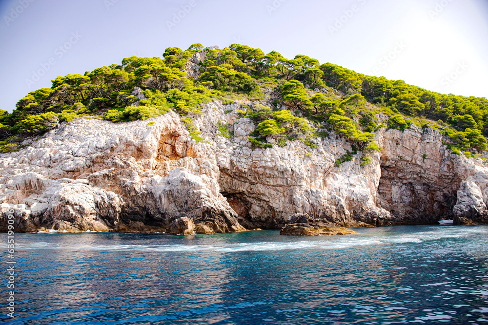 Fototapeta premium Elafiti Islands in croatia close to Dubrovnik on coastline