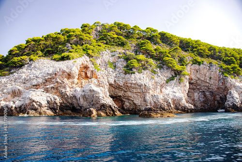 Elafiti Islands in croatia close to Dubrovnik on coastline photo