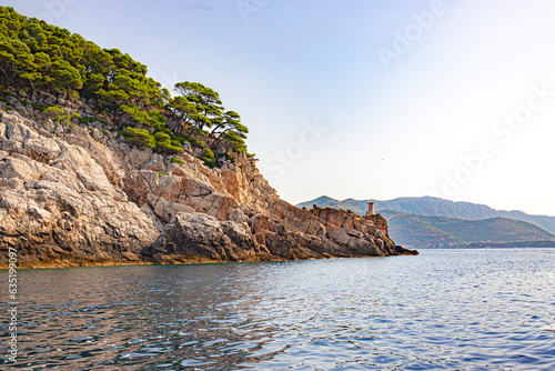 Elafiti Islands in croatia close to Dubrovnik on coastline photo