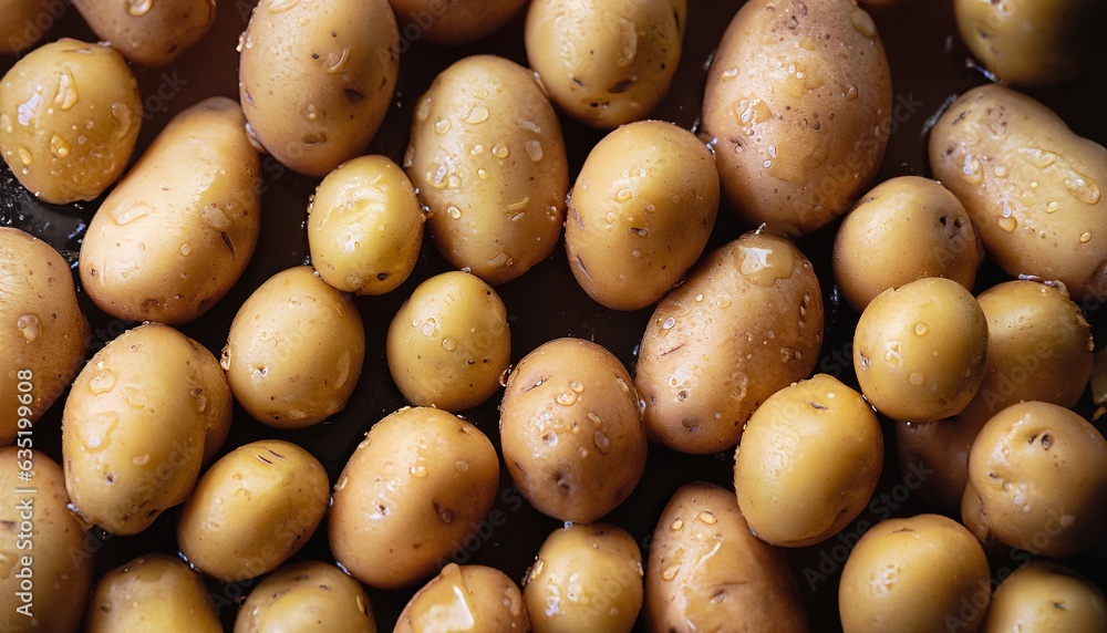 Potatoes, Photo of fresh potato, healthy food concept, world vegetarian day, Generative AI Potatoes, Photo of fresh potato, healthy food concept, world vegetarian day, Generative AI