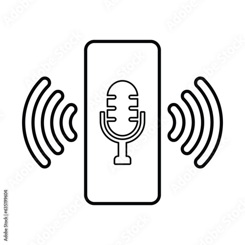 Voice Commands Icon In Outline Style