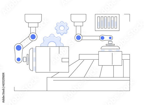Automated sortation systems abstract concept vector illustration.
