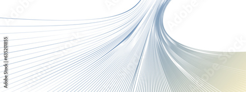 Curvature of space vector abstract art background, 3D linear flow distorted shape, deformed fluid, chaos of space.