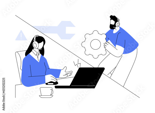 Troubleshooting abstract concept vector illustration.