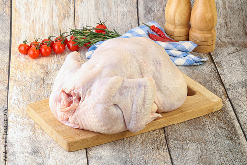 Whole raw chicken for cooking