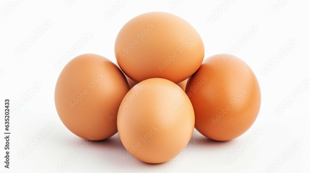 Organic chicken eggs isolated on a white background.The concept of healthy food. Organic chicken eggs isolated on a white background.The concept of healthy food.