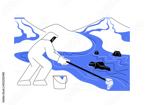 Volcanologist abstract concept vector illustration.